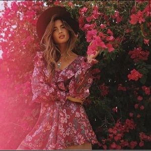 For Love and Lemons Floral Mini Dress